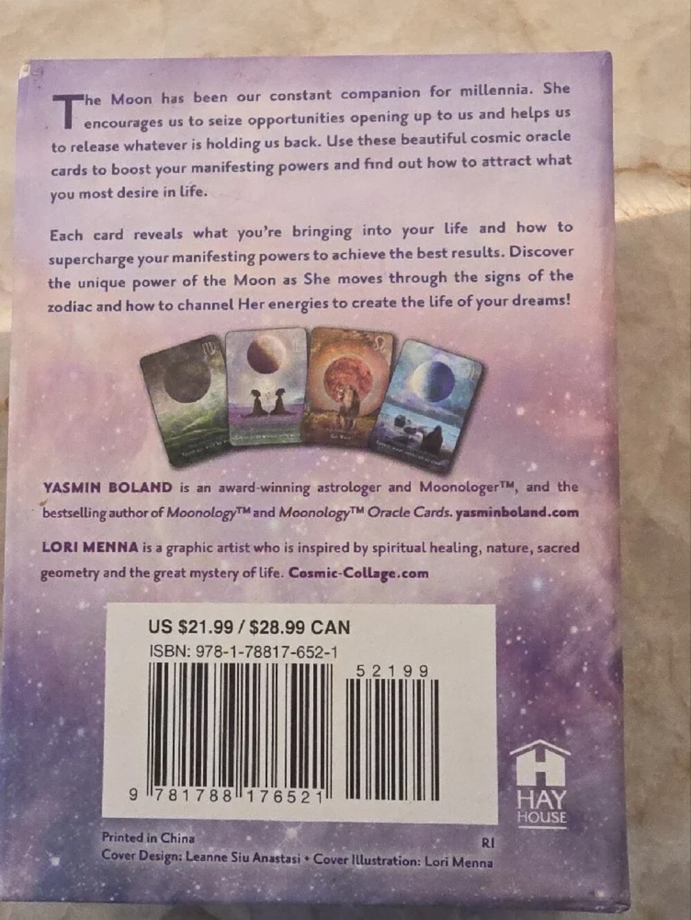 Moonology Manifestation Oracle Cards by — Purple